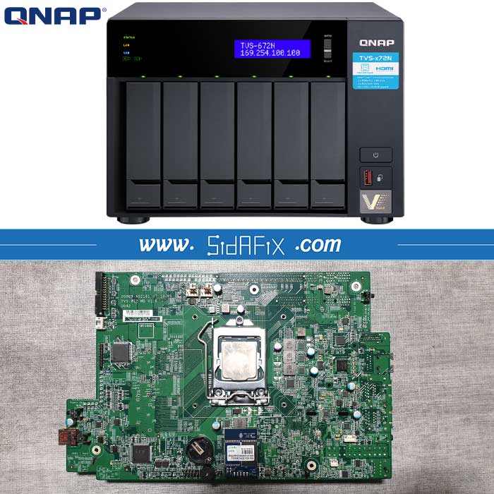 تعمیر ذخیره ساز (هارد) تحت شبکه کیونپ QNAP TVS-672N