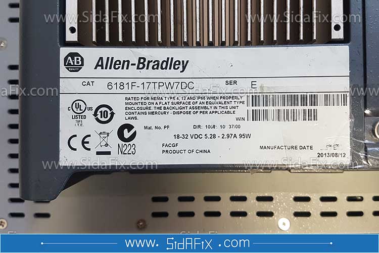 تعمیر پنل پیسی آلن بردلی مدل 6181F-17TPW7DC | سیدافیکس